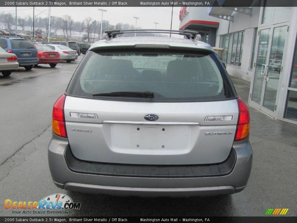 2006 Subaru Outback 2.5i Wagon Brilliant Silver Metallic / Off Black Photo #7