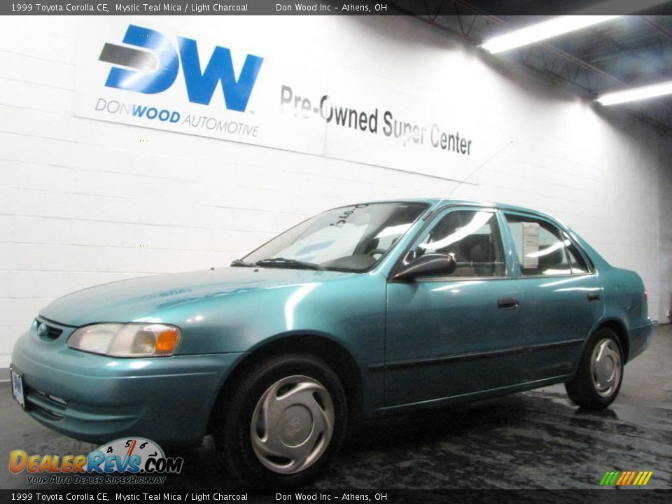 1999 Toyota Corolla CE Mystic Teal Mica / Light Charcoal Photo #2