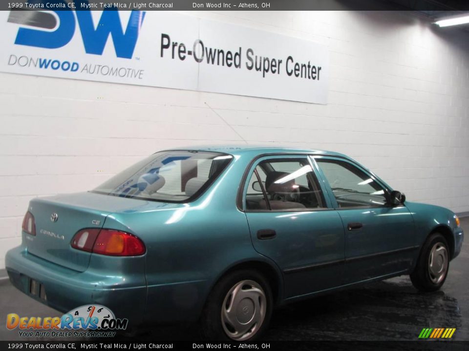 1999 Toyota Corolla CE Mystic Teal Mica / Light Charcoal Photo #4