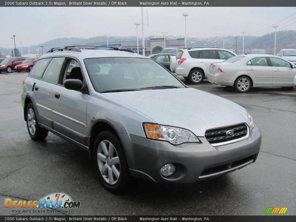 2006 Subaru Outback 2.5i Wagon Brilliant Silver Metallic / Off Black Photo #10