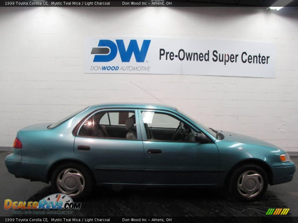 1999 Toyota Corolla CE Mystic Teal Mica / Light Charcoal Photo #6