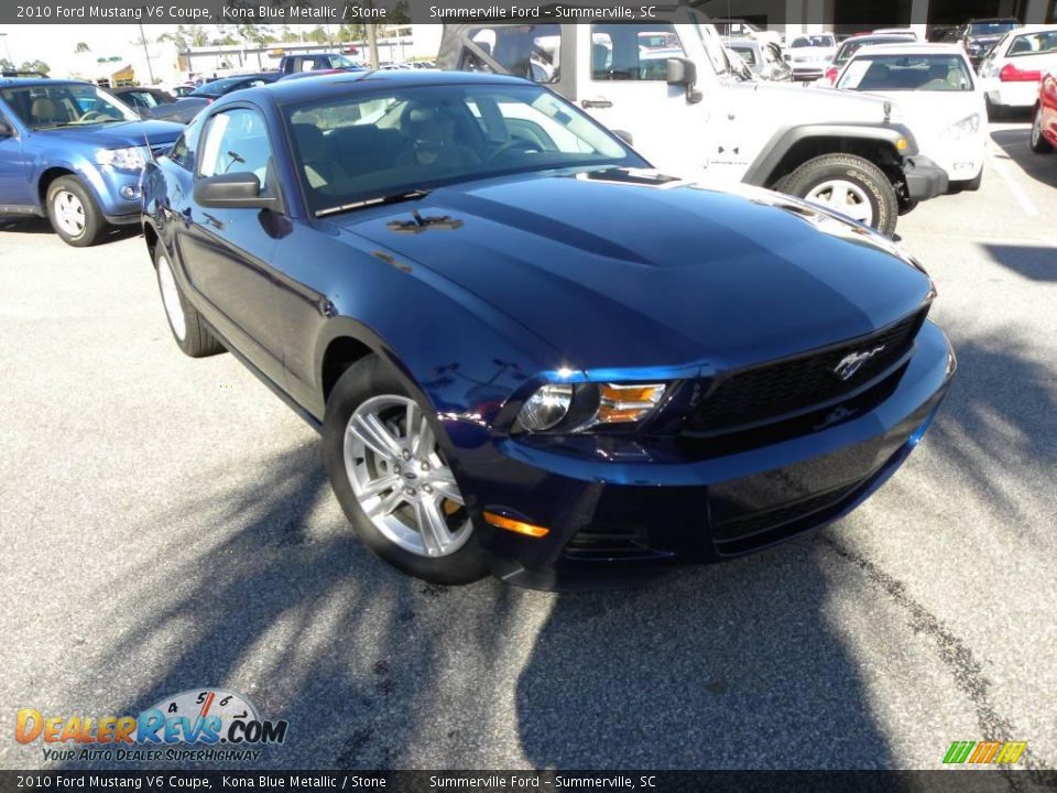 2010 Ford Mustang V6 Coupe Kona Blue Metallic / Stone Photo #1