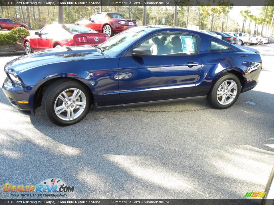 2010 Ford Mustang V6 Coupe Kona Blue Metallic / Stone Photo #2