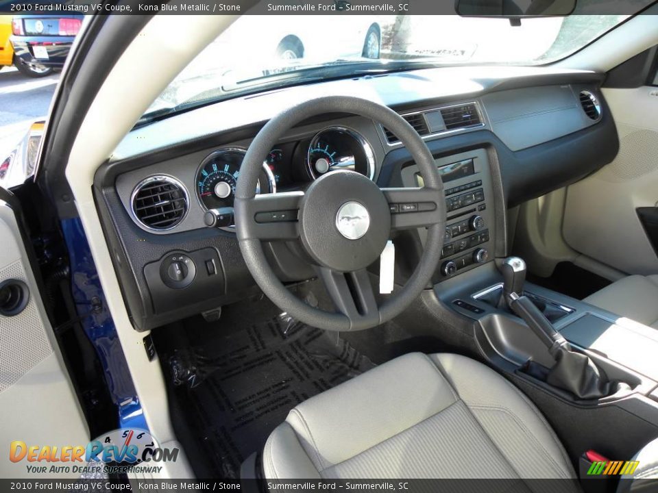 2010 Ford Mustang V6 Coupe Kona Blue Metallic / Stone Photo #3