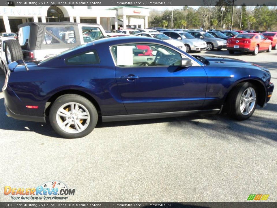 2010 Ford Mustang V6 Coupe Kona Blue Metallic / Stone Photo #9