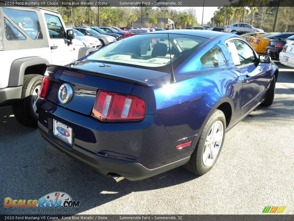 2010 Ford Mustang V6 Coupe Kona Blue Metallic / Stone Photo #10
