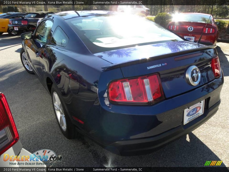 2010 Ford Mustang V6 Coupe Kona Blue Metallic / Stone Photo #11