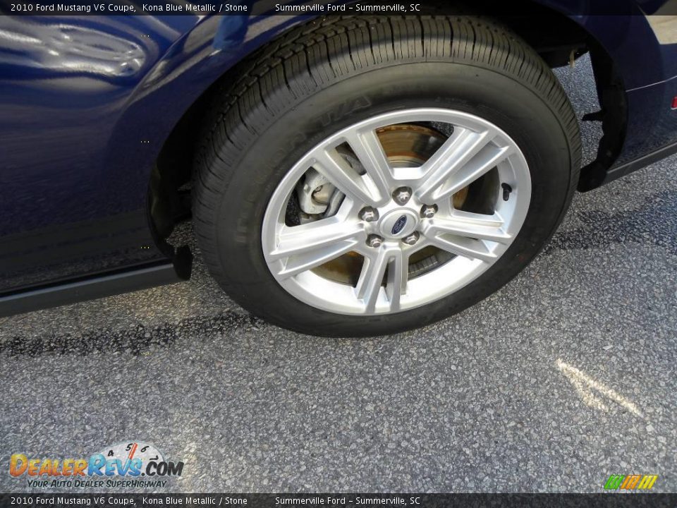 2010 Ford Mustang V6 Coupe Kona Blue Metallic / Stone Photo #13