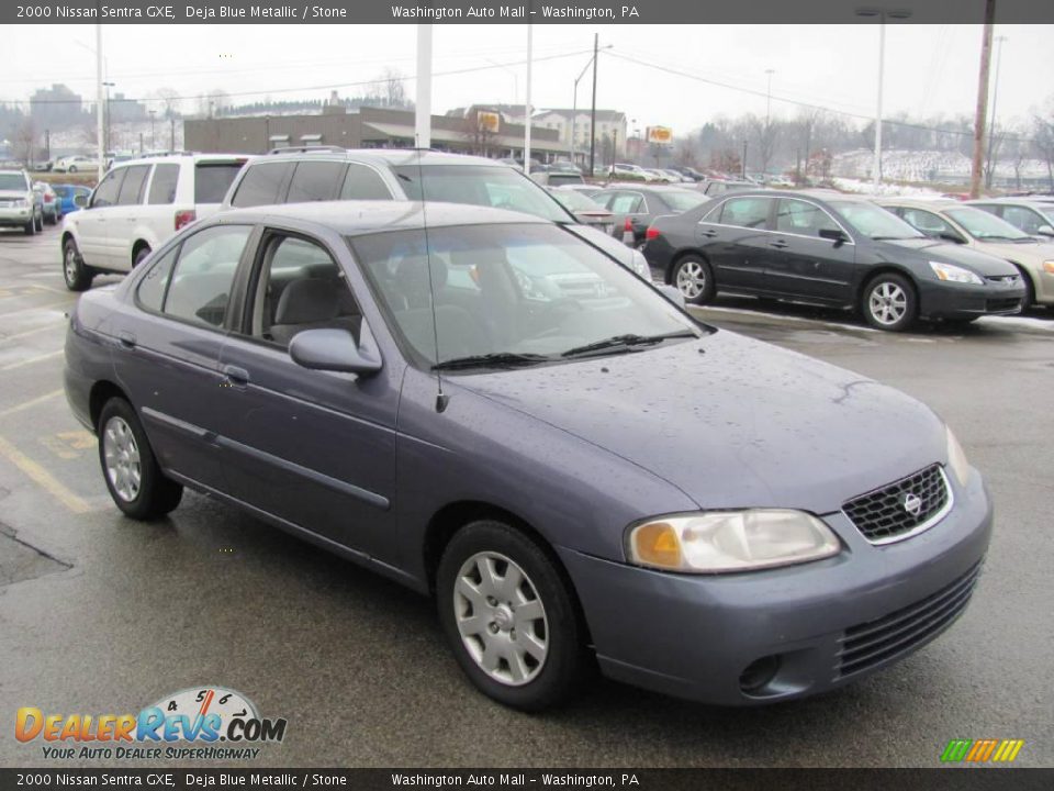 2000 Nissan Sentra GXE Deja Blue Metallic / Stone Photo #8