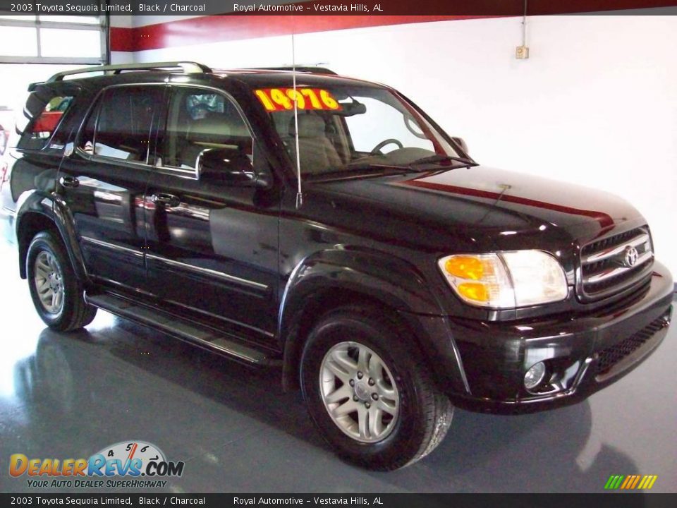 2003 Toyota Sequoia Limited Black / Charcoal Photo #1