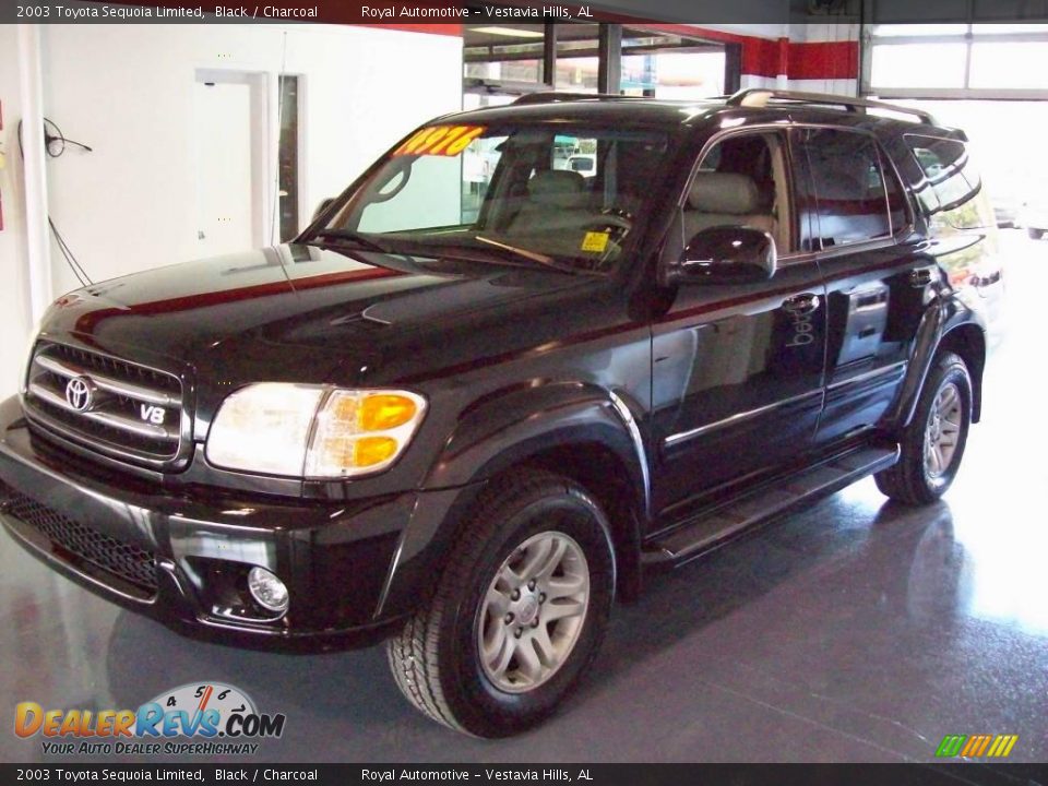 2003 Toyota Sequoia Limited Black / Charcoal Photo #3