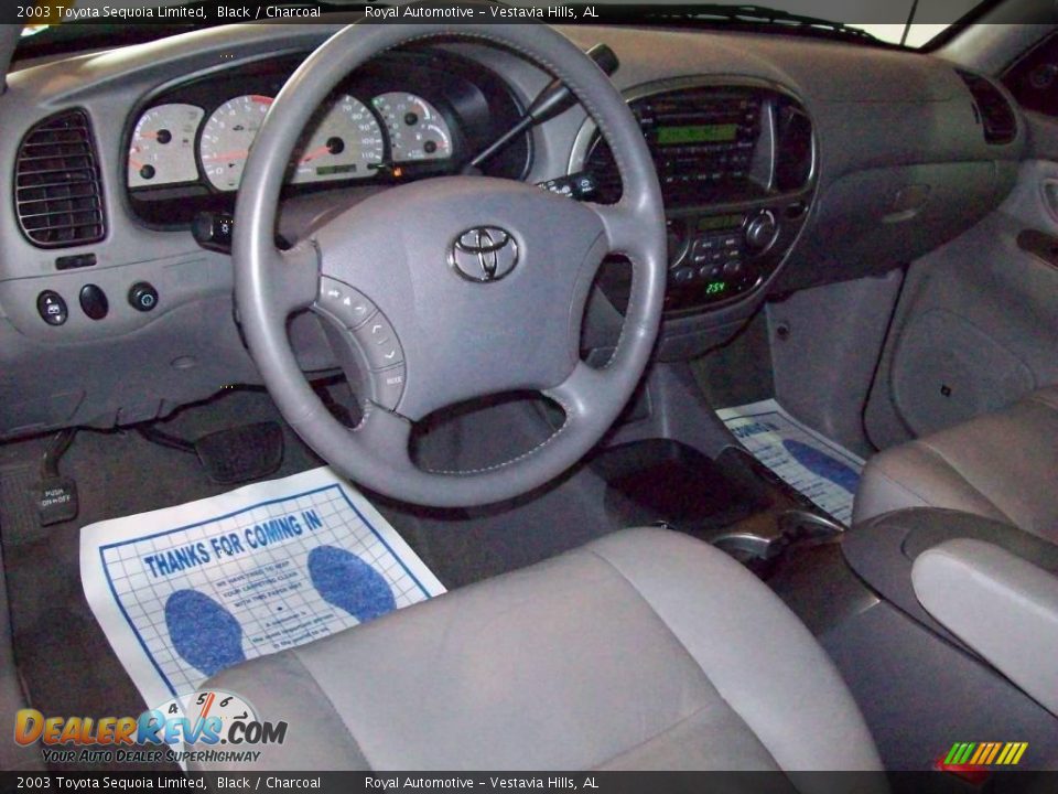 2003 Toyota Sequoia Limited Black / Charcoal Photo #13