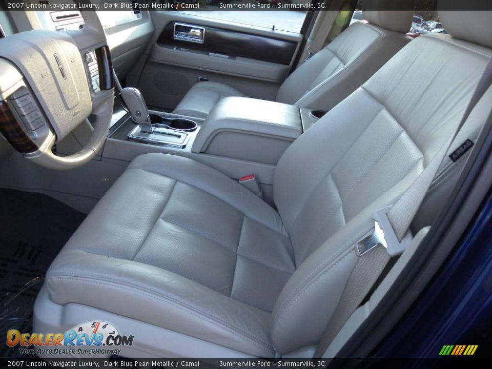 2007 Lincoln Navigator Luxury Dark Blue Pearl Metallic / Camel Photo #5