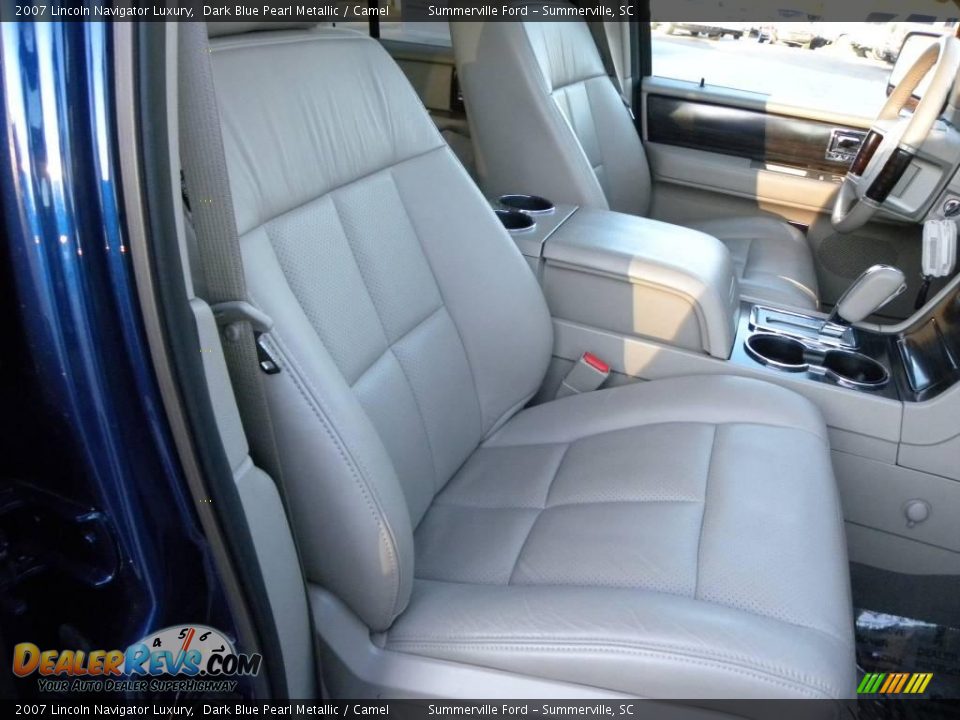 2007 Lincoln Navigator Luxury Dark Blue Pearl Metallic / Camel Photo #10