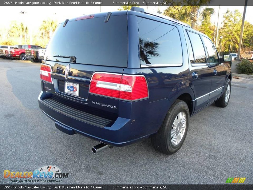 2007 Lincoln Navigator Luxury Dark Blue Pearl Metallic / Camel Photo #15