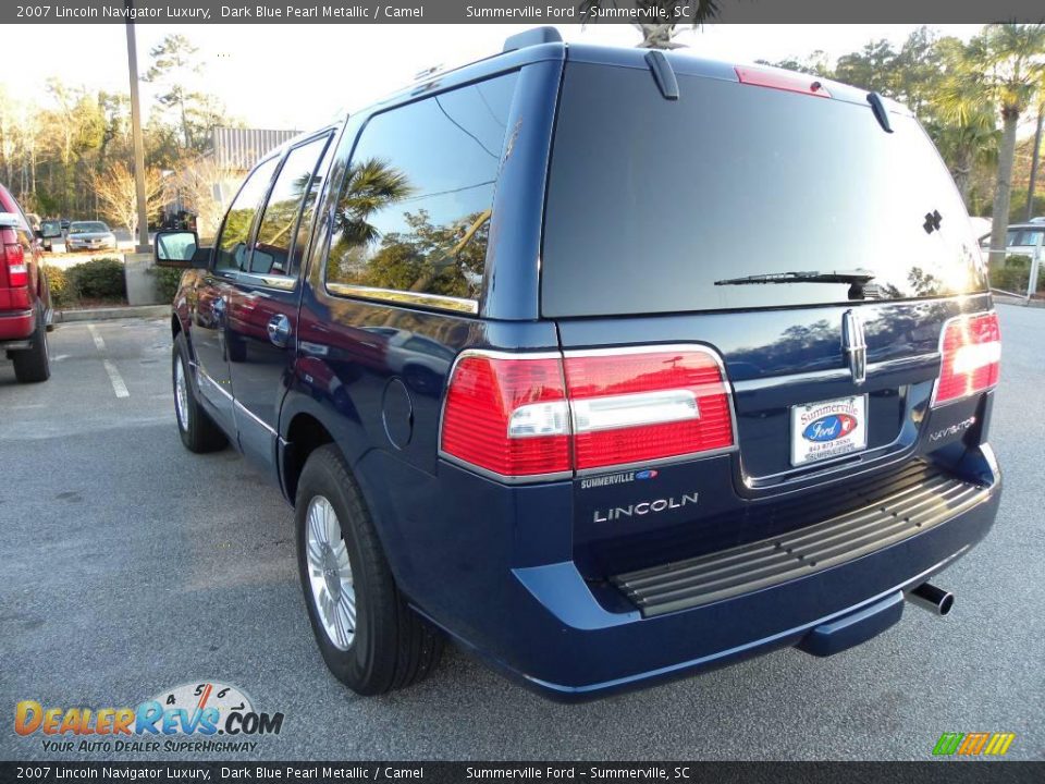 2007 Lincoln Navigator Luxury Dark Blue Pearl Metallic / Camel Photo #17