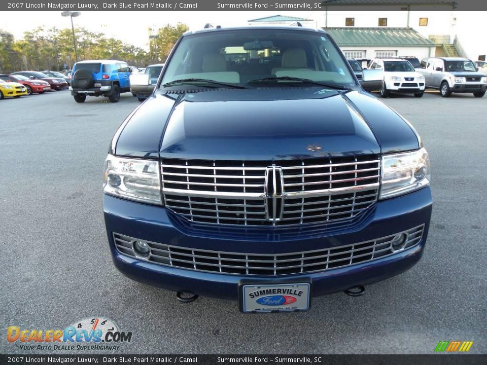 2007 Lincoln Navigator Luxury Dark Blue Pearl Metallic / Camel Photo #21