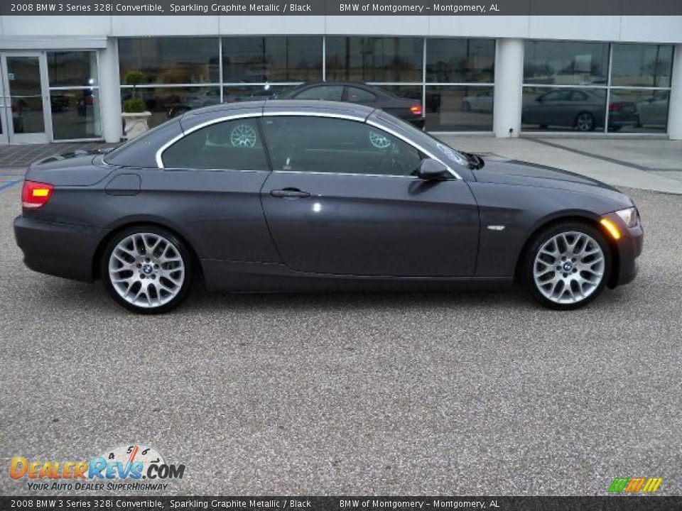 2008 BMW 3 Series 328i Convertible Sparkling Graphite Metallic / Black Photo #2