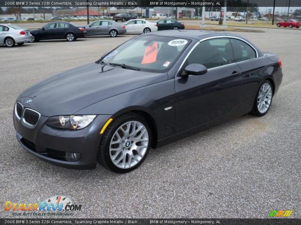 2008 BMW 3 Series 328i Convertible Sparkling Graphite Metallic / Black Photo #4