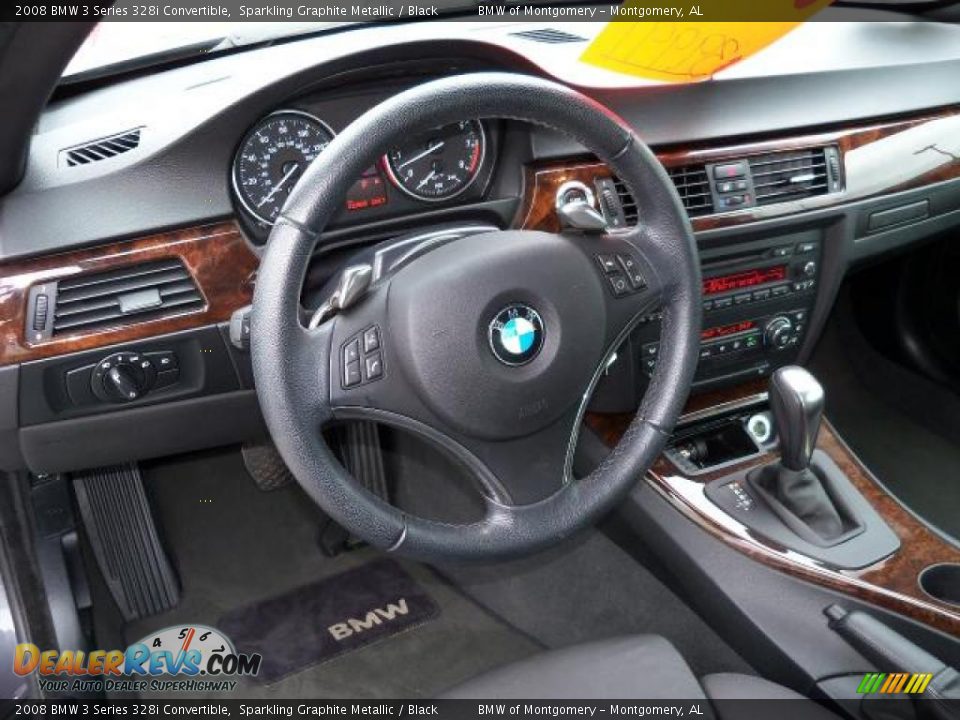 2008 BMW 3 Series 328i Convertible Sparkling Graphite Metallic / Black Photo #6
