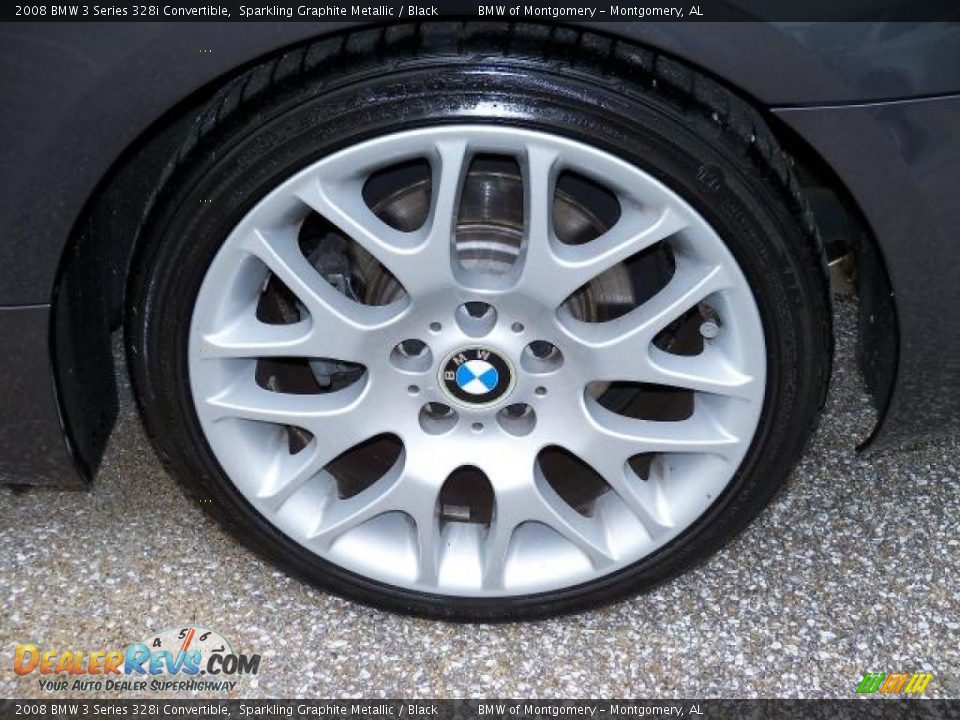2008 BMW 3 Series 328i Convertible Sparkling Graphite Metallic / Black Photo #10