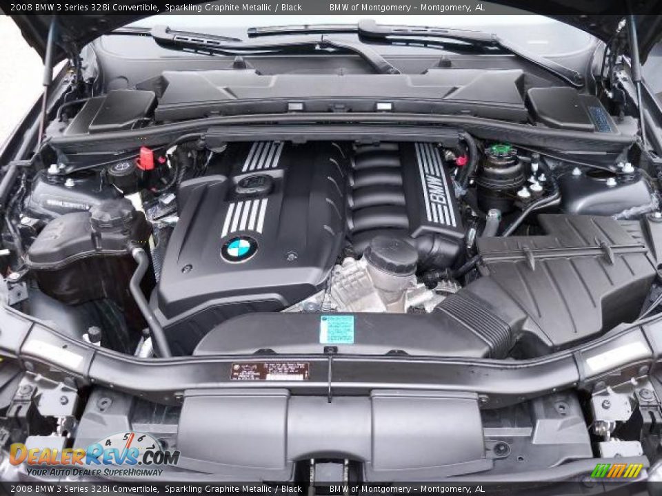 2008 BMW 3 Series 328i Convertible Sparkling Graphite Metallic / Black Photo #12