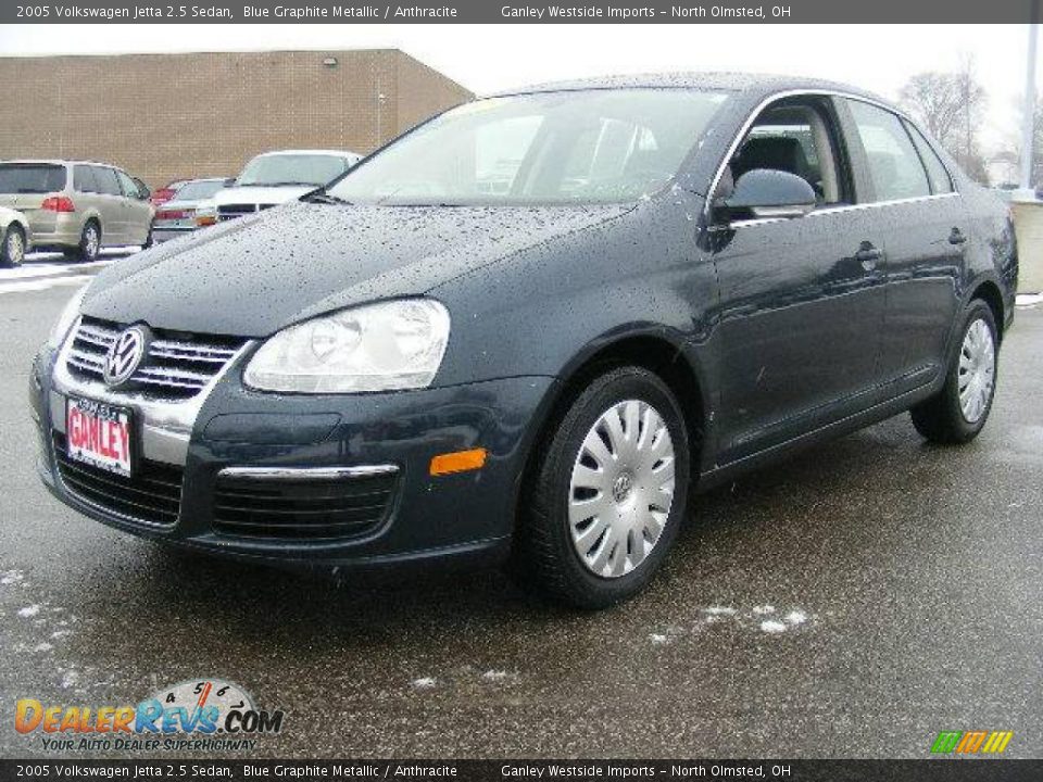 2005 Volkswagen Jetta 2.5 Sedan Blue Graphite Metallic / Anthracite Photo #1