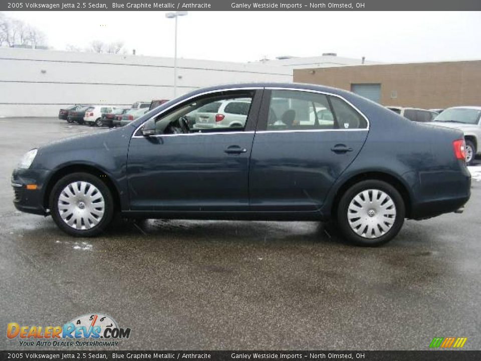 2005 Volkswagen Jetta 2.5 Sedan Blue Graphite Metallic / Anthracite Photo #2