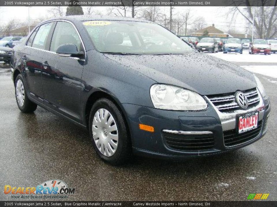 2005 Volkswagen Jetta 2.5 Sedan Blue Graphite Metallic / Anthracite Photo #7