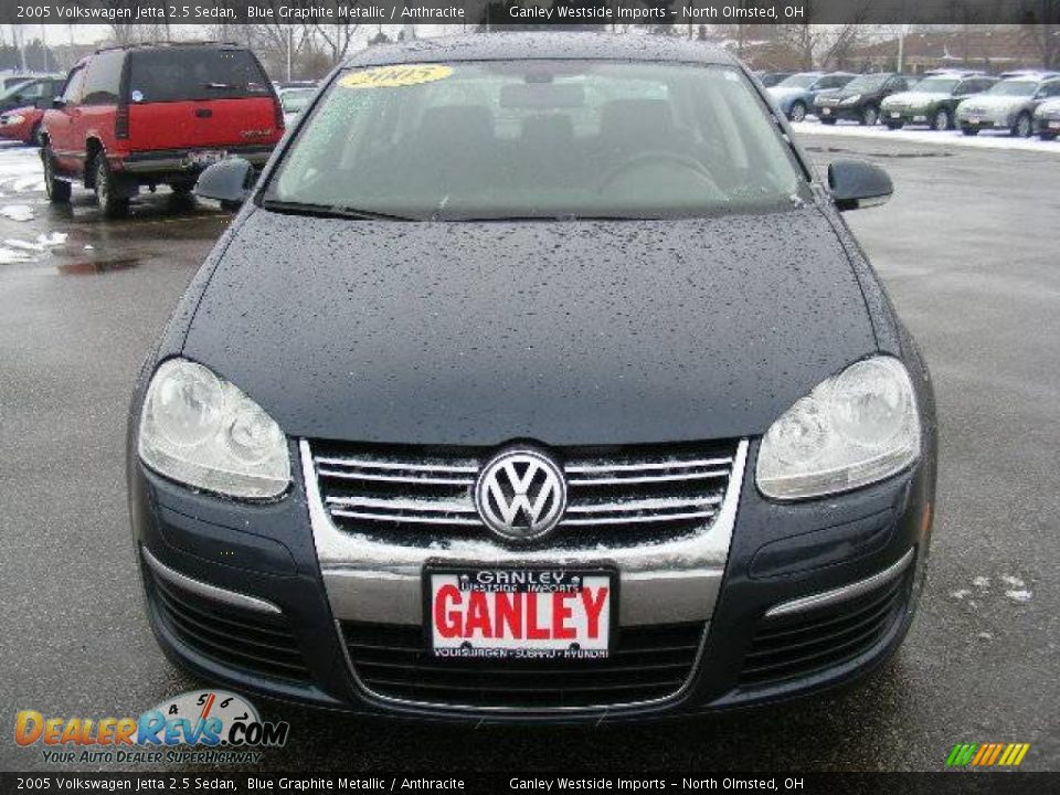 2005 Volkswagen Jetta 2.5 Sedan Blue Graphite Metallic / Anthracite Photo #8