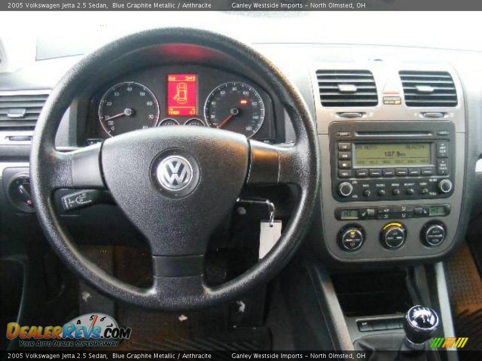 2005 Volkswagen Jetta 2.5 Sedan Blue Graphite Metallic / Anthracite Photo #14