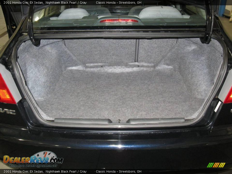 2001 Honda Civic EX Sedan Nighthawk Black Pearl / Gray Photo #10