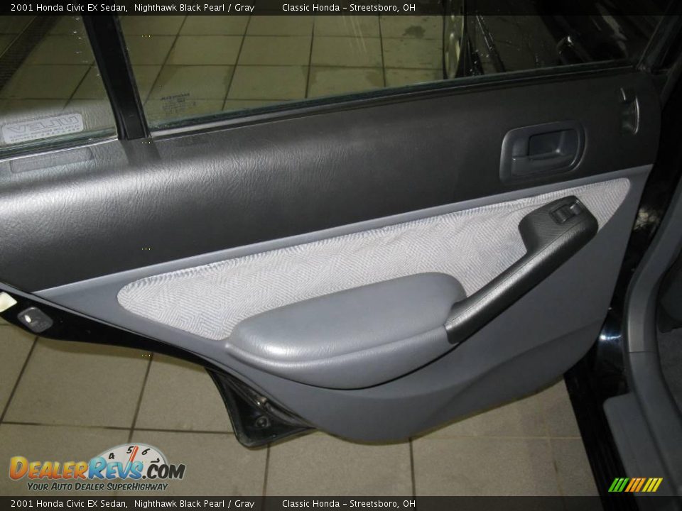 2001 Honda Civic EX Sedan Nighthawk Black Pearl / Gray Photo #20