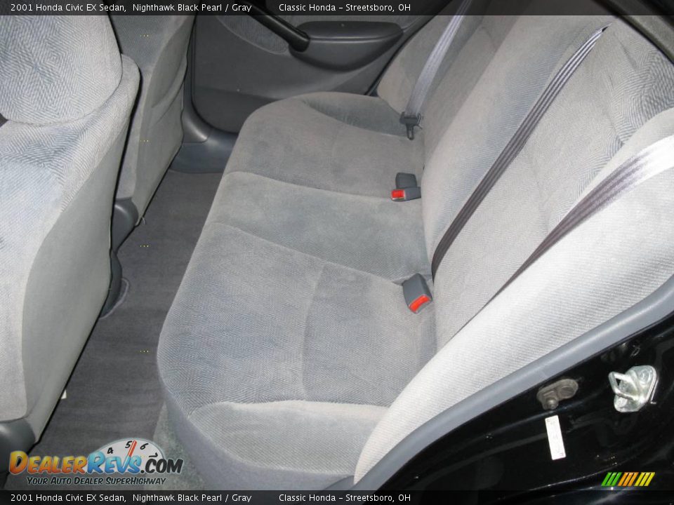 2001 Honda Civic EX Sedan Nighthawk Black Pearl / Gray Photo #21