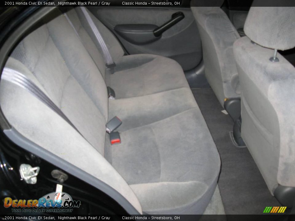 2001 Honda Civic EX Sedan Nighthawk Black Pearl / Gray Photo #22