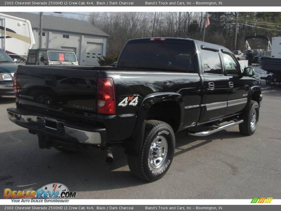 2003 Chevrolet Silverado 2500HD LS Crew Cab 4x4 Black / Dark Charcoal Photo #3