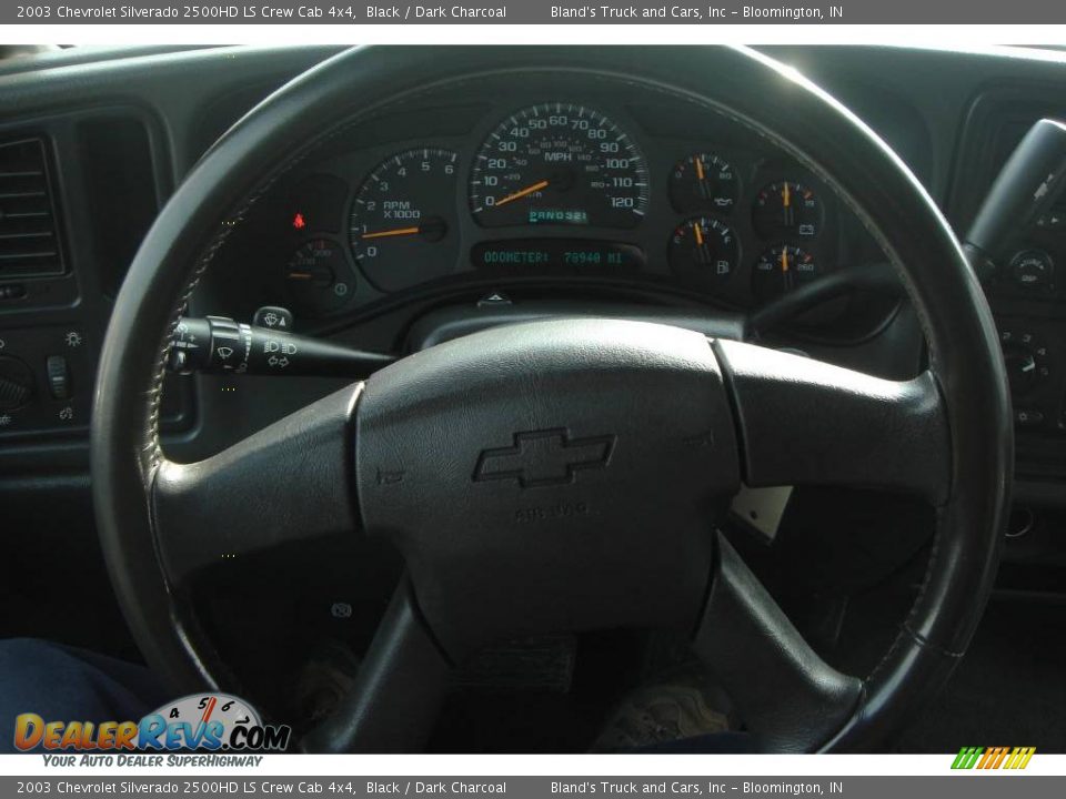 2003 Chevrolet Silverado 2500HD LS Crew Cab 4x4 Black / Dark Charcoal Photo #24