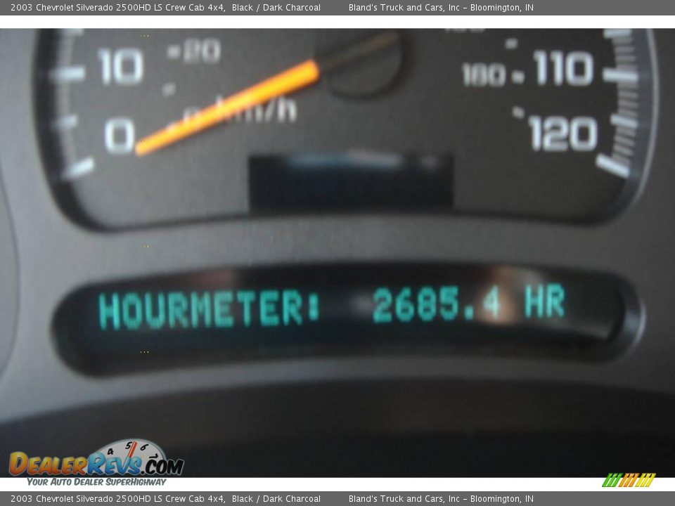 2003 Chevrolet Silverado 2500HD LS Crew Cab 4x4 Black / Dark Charcoal Photo #26