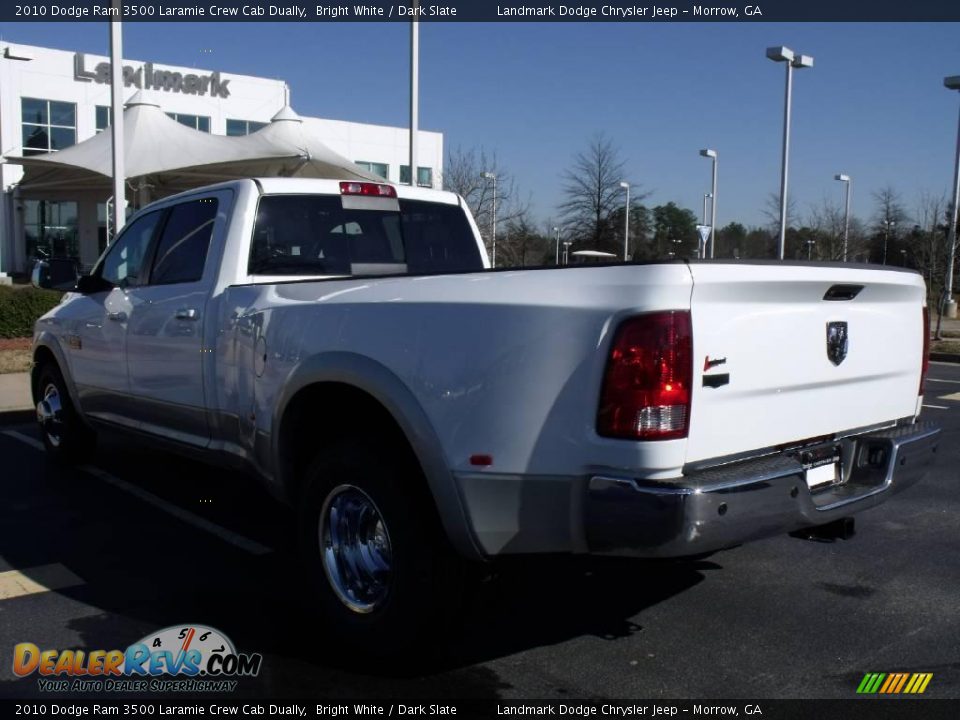 2010 Dodge Ram 3500 Laramie Crew Cab Dually Bright White / Dark Slate Photo #2