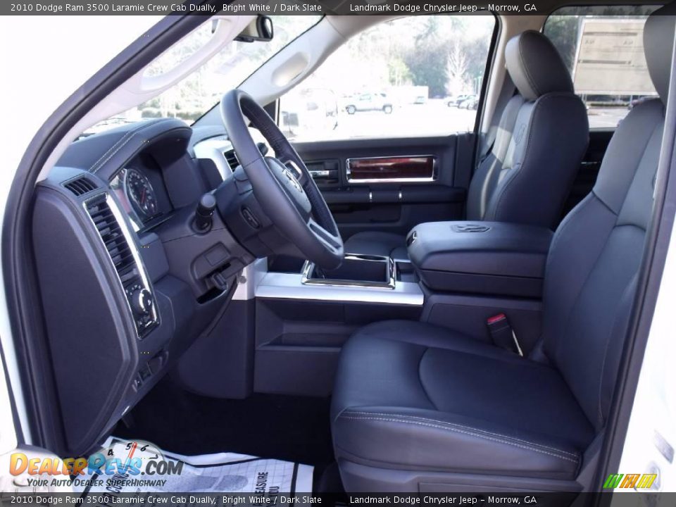 2010 Dodge Ram 3500 Laramie Crew Cab Dually Bright White / Dark Slate Photo #8