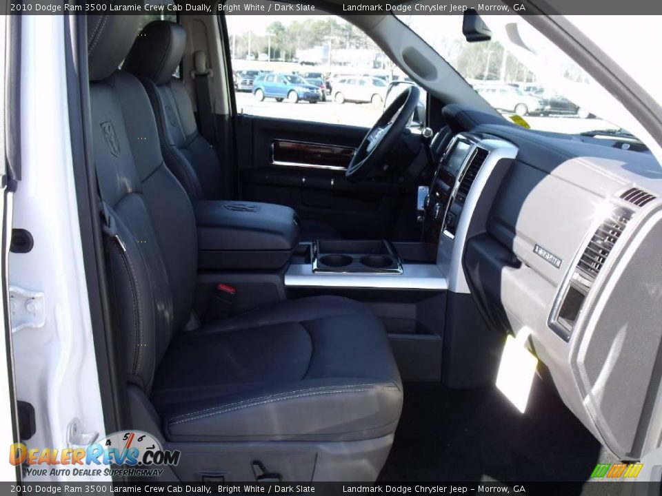 2010 Dodge Ram 3500 Laramie Crew Cab Dually Bright White / Dark Slate Photo #12