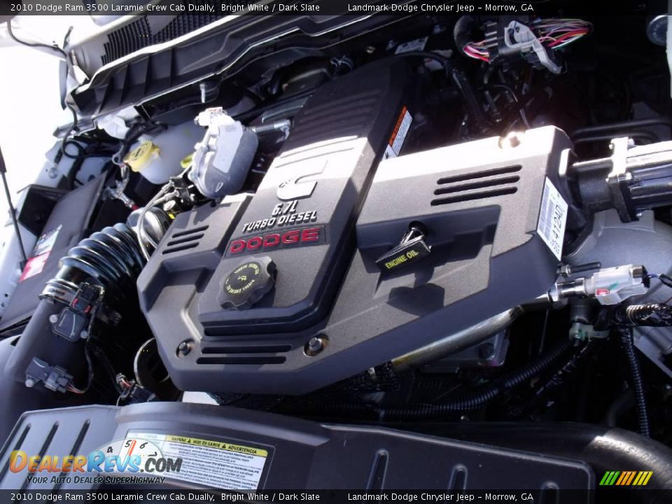 2010 Dodge Ram 3500 Laramie Crew Cab Dually Bright White / Dark Slate Photo #15