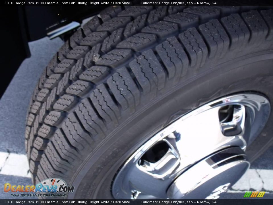 2010 Dodge Ram 3500 Laramie Crew Cab Dually Bright White / Dark Slate Photo #16