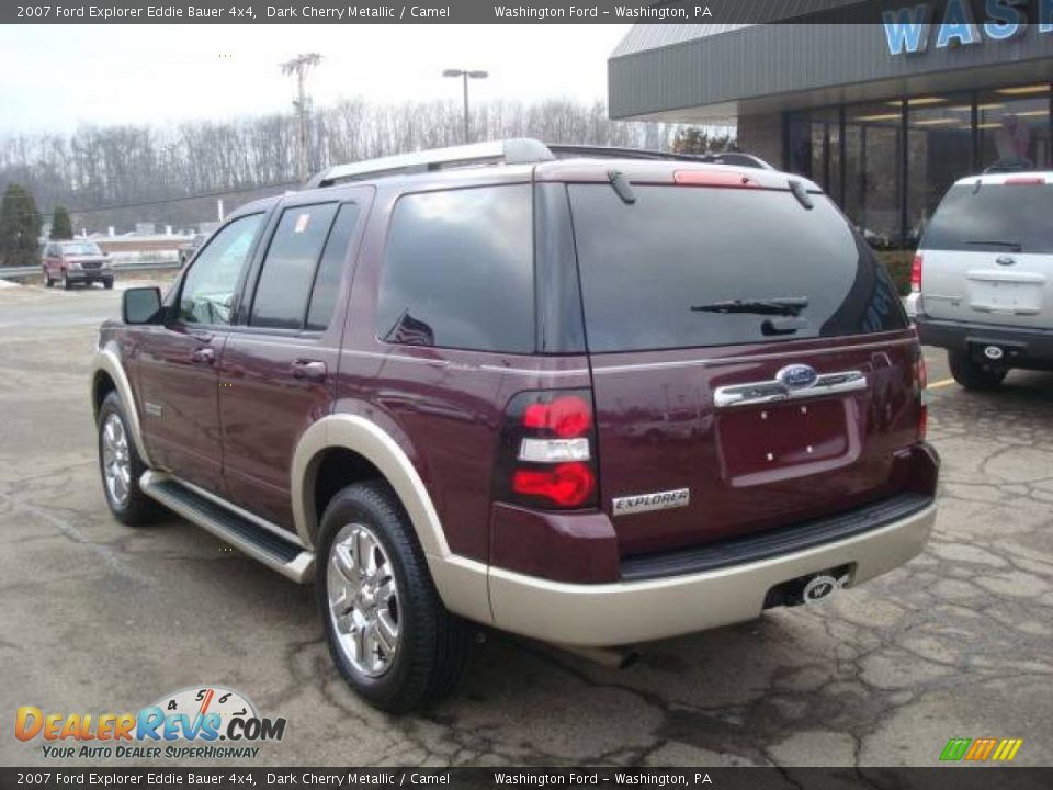 2007 Ford Explorer Eddie Bauer 4x4 Dark Cherry Metallic / Camel Photo #2