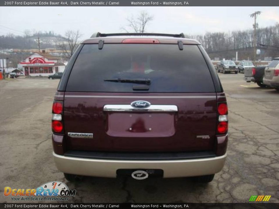 2007 Ford Explorer Eddie Bauer 4x4 Dark Cherry Metallic / Camel Photo #3