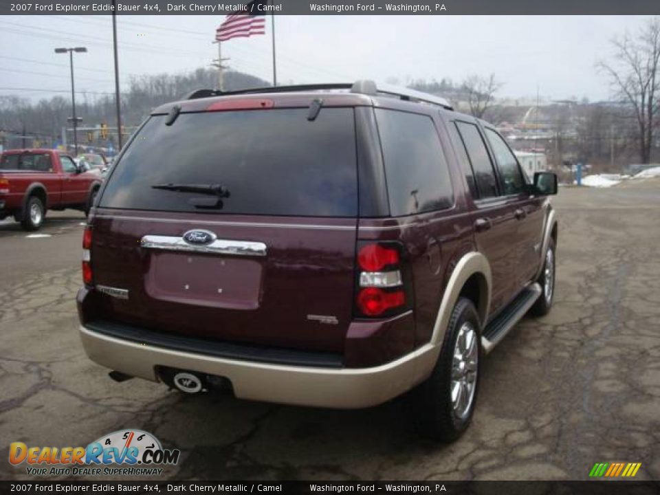 2007 Ford Explorer Eddie Bauer 4x4 Dark Cherry Metallic / Camel Photo #4