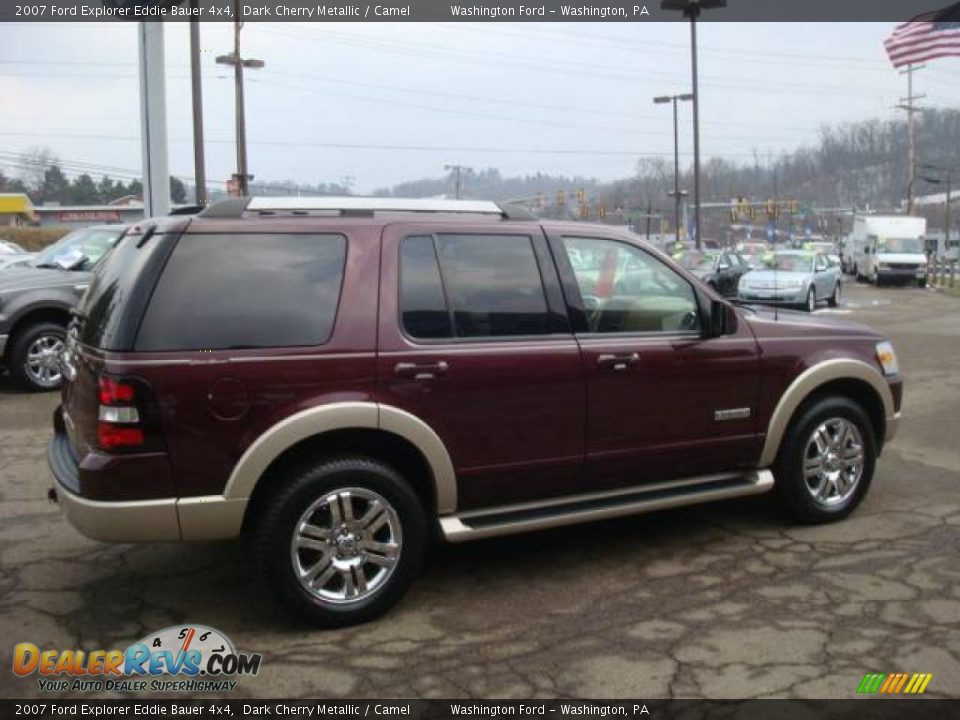 2007 Ford Explorer Eddie Bauer 4x4 Dark Cherry Metallic / Camel Photo #5