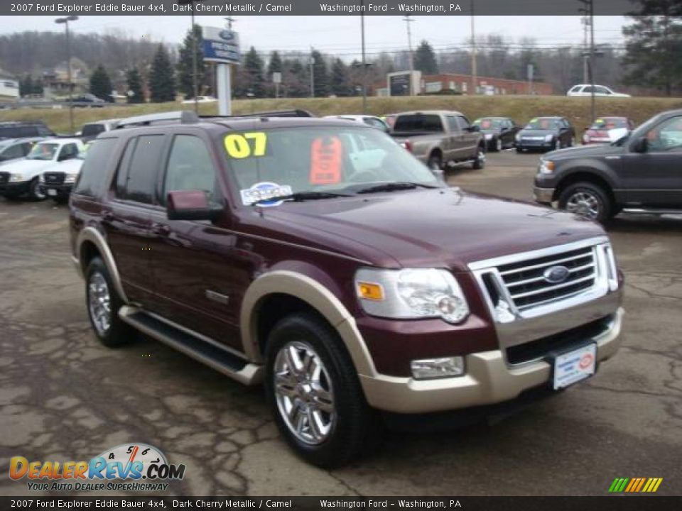 2007 Ford Explorer Eddie Bauer 4x4 Dark Cherry Metallic / Camel Photo #6