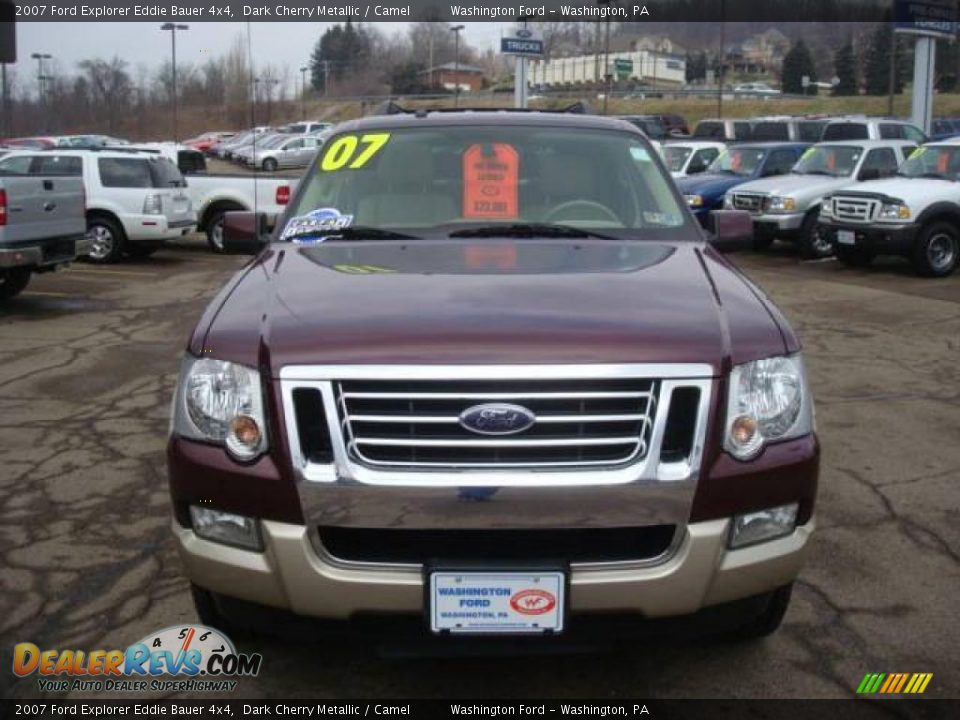 2007 Ford Explorer Eddie Bauer 4x4 Dark Cherry Metallic / Camel Photo #10