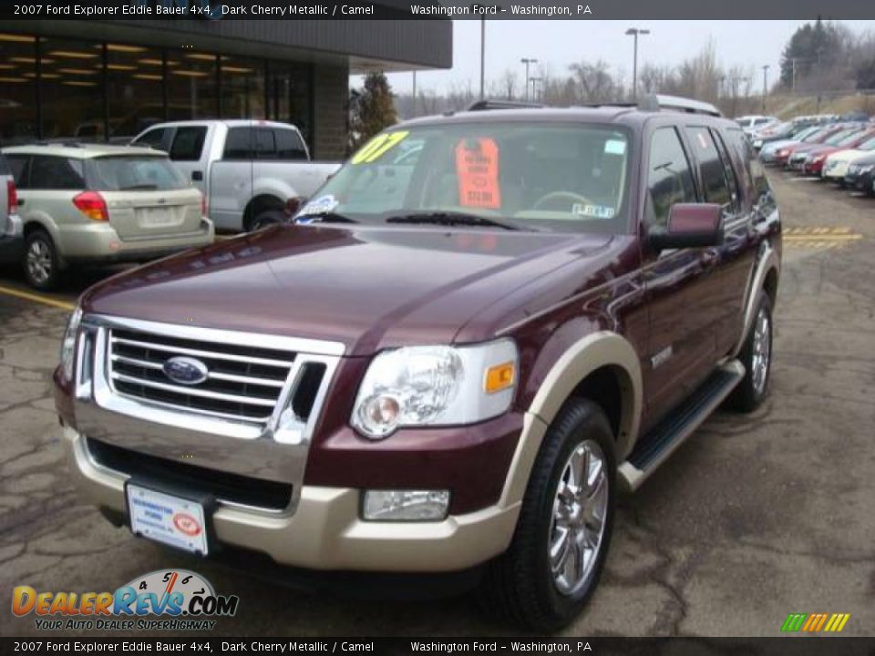 2007 Ford Explorer Eddie Bauer 4x4 Dark Cherry Metallic / Camel Photo #12